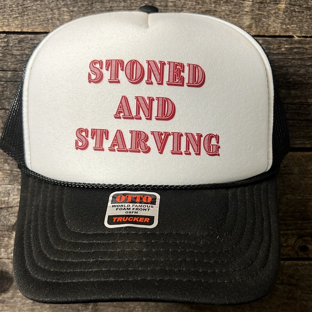 Stoned and starving foam trucker hat Adjustable SnapBack